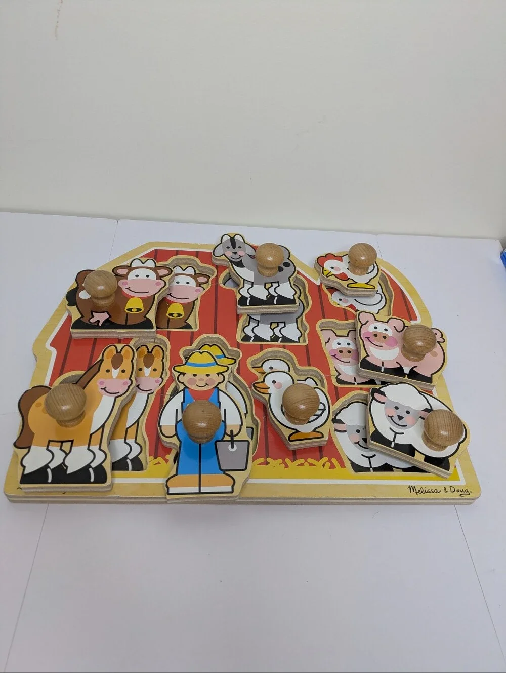 Melissa & Doug Farm Animal Knob Puzzle